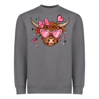 Storm valentines day long haired cow Heavyweight Sweatshirt - MaliasSmallBusiness