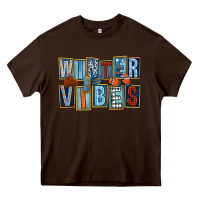 Chocolate Brown winter vibes Heavy Core Tee - FaDigitalArtStudio