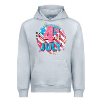 Heather Grey 4th of July Urban Hoodie - FaDigitalArtStudio