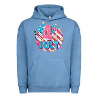 Pigment Pebble Blue 4th of July Urban Hoodie - FaDigitalArtStudio
