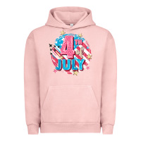 Pigment Salmon 4th of July Urban Hoodie - FaDigitalArtStudio