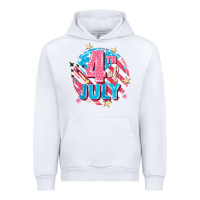 White 4th of July Urban Hoodie - FaDigitalArtStudio