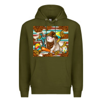 Army Green western bunny Premium Hoodie - TumblerDesignByShophia