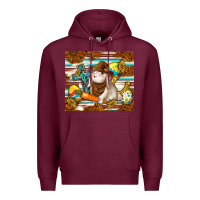 Burgundy western bunny Premium Hoodie - TumblerDesignByShophia