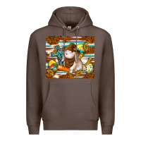 Coffee western bunny Premium Hoodie - TumblerDesignByShophia