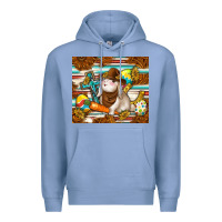 Colony Blue western bunny Premium Hoodie - TumblerDesignByShophia