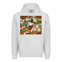 Dove Grey western bunny Premium Hoodie - TumblerDesignByShophia