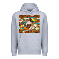 Heather Grey western bunny Premium Hoodie - TumblerDesignByShophia