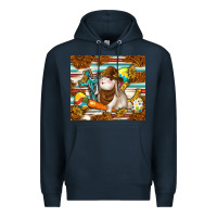 Navy western bunny Premium Hoodie - TumblerDesignByShophia