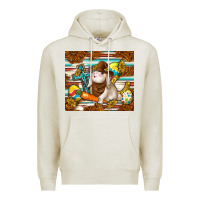 Oatmeal Heather western bunny Premium Hoodie - TumblerDesignByShophia