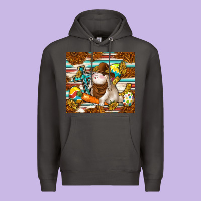 Western Bunny Premium Hoodie Designed By Tumblerdesignbyshophia