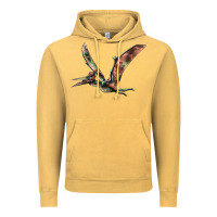 Vintage Mustard Pteranodon Vintage Hoodie - LillyAllenDesigns