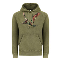 Vintage Olive Pteranodon Vintage Hoodie - LillyAllenDesigns