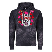 Cloud Black valentine's day  white shepherd Vintage Hoodie - RanaPortraitStore