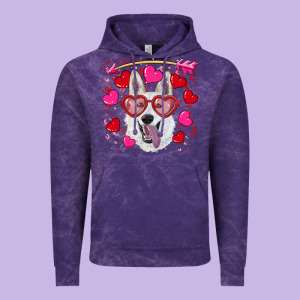 Valentine's Day  White Shepherd Vintage Hoodie Designed By Ranaportraitstore