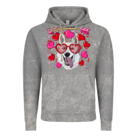 Cloud Rock valentine's day  white shepherd Vintage Hoodie - RanaPortraitStore