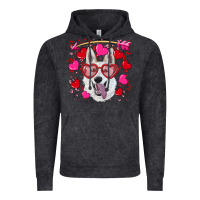 Vintage Black valentine's day  white shepherd Vintage Hoodie - RanaPortraitStore
