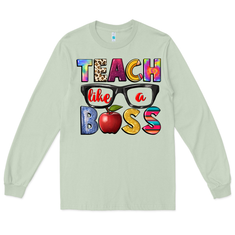 Teach Like A Boss Long Sleeve Tee by NancyCooperArtShop | Teevron