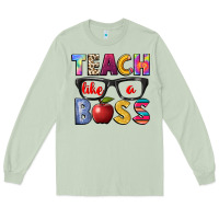 Matcha teach like a boss Long Sleeve Tee - NancyCooperArtShop