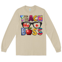 Mushroom teach like a boss Long Sleeve Tee - NancyCooperArtShop
