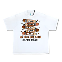 White we have the same heart inside Urban Heavy Tee - MaliasSmallBusiness