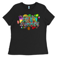 Black enjoy summer Ladies Tee - CowhideDigitalArt