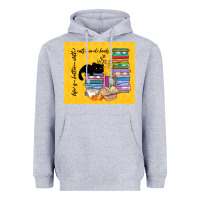 Heather Grey life is better with cats and books Heavyweight Hoodie - TumblerDesignByShophia