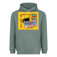 Sage life is better with cats and books Heavyweight Hoodie - TumblerDesignByShophia
