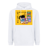 White life is better with cats and books Heavyweight Hoodie - TumblerDesignByShophia