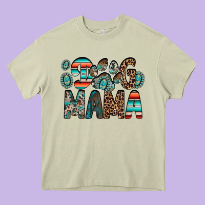 Dog Mama Heavy Core Tee Designed By Racoondesign