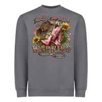 Storm shouldve come with a warning boots  cowboy Heavyweight Sweatshirt - NancyCooperArtShop