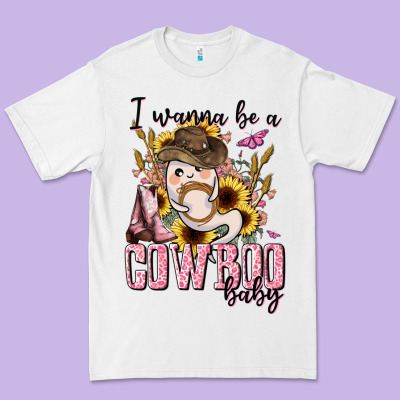 I Wanna Be A Cowboo Baby Halloween Premium Tee Designed By Adodesignshop