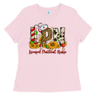 Bubblegum Pink christmas lpn licensed practical nurse Ladies Tee - FaDigitalArtStudio