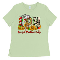 Matcha christmas lpn licensed practical nurse Ladies Tee - FaDigitalArtStudio