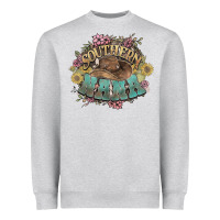 Heather Grey southern nana western flowers Heavyweight Sweatshirt - NancyCooperArtShop