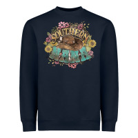 Navy southern nana western flowers Heavyweight Sweatshirt - NancyCooperArtShop