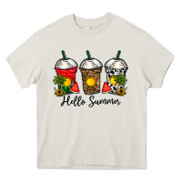Cream hello summer Heavy Core Tee - CowhideDigitalArt