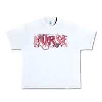 White nurse breast cancer awareness Urban Heavy Tee - MaliasSmallBusiness