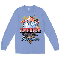 Colony Blue America ice cream Long Sleeve Tee - NancyCooperArtShop