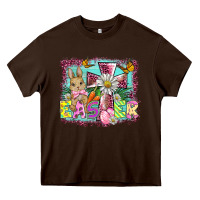 Chocolate Brown easter cross background Heavy Core Tee - BarkalooDesign
