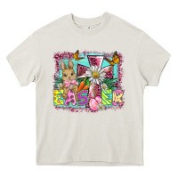 Cream easter cross background Heavy Core Tee - BarkalooDesign