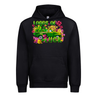 Black Loads of luck St. Patricks Day Urban Hoodie - FaDigitalArtStudio