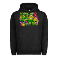 Pigment Black Loads of luck St. Patricks Day Urban Hoodie - FaDigitalArtStudio