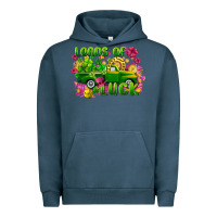Pigment Midnight Navy Loads of luck St. Patricks Day Urban Hoodie - FaDigitalArtStudio