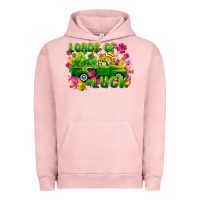 Pigment Salmon Loads of luck St. Patricks Day Urban Hoodie - FaDigitalArtStudio