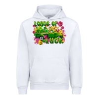 White Loads of luck St. Patricks Day Urban Hoodie - FaDigitalArtStudio