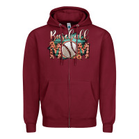 Burgundy Baseball Mom Zipper Hoodie - Bettercallsaul