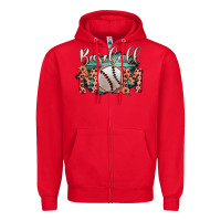 Red Baseball Mom Zipper Hoodie - Bettercallsaul