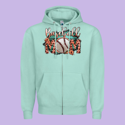 Baseball Mom Zipper Hoodie Designed By Bettercallsaul