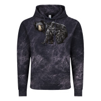 Cloud Black Sloth Bear Vintage Hoodie - LillyAllenDesigns